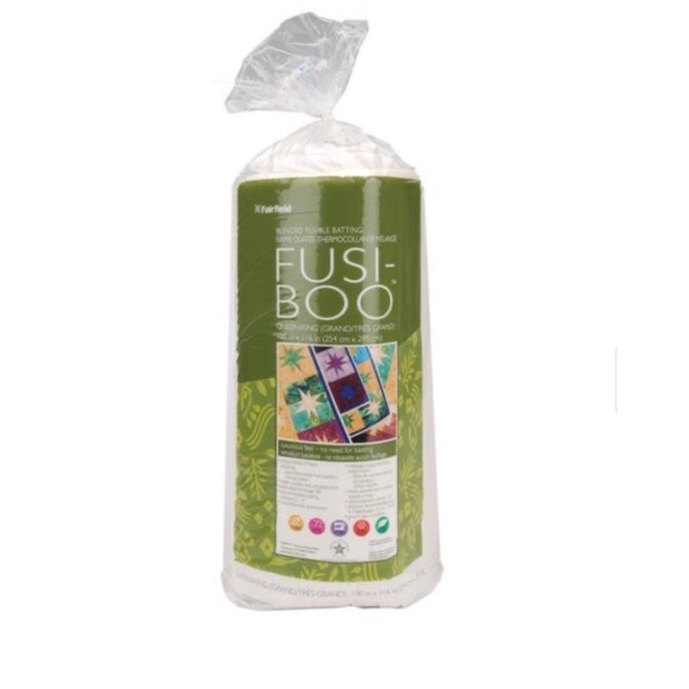 Fairfield Fusi-Boo Fusible Cotton Bamboo Quilt Batting Queen/King 100 x 116 NIP